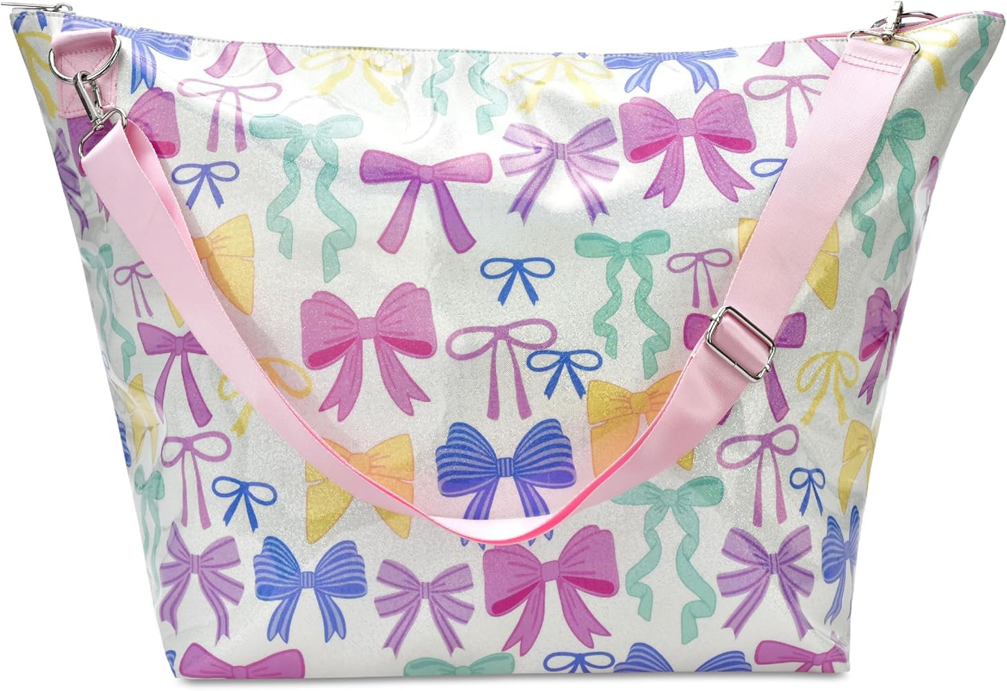 iscream 23.5" x 16" Weekender Travel Tote Bag with Vibrant Nylon Exterior and Adjustable Strap - ... | Amazon (US)