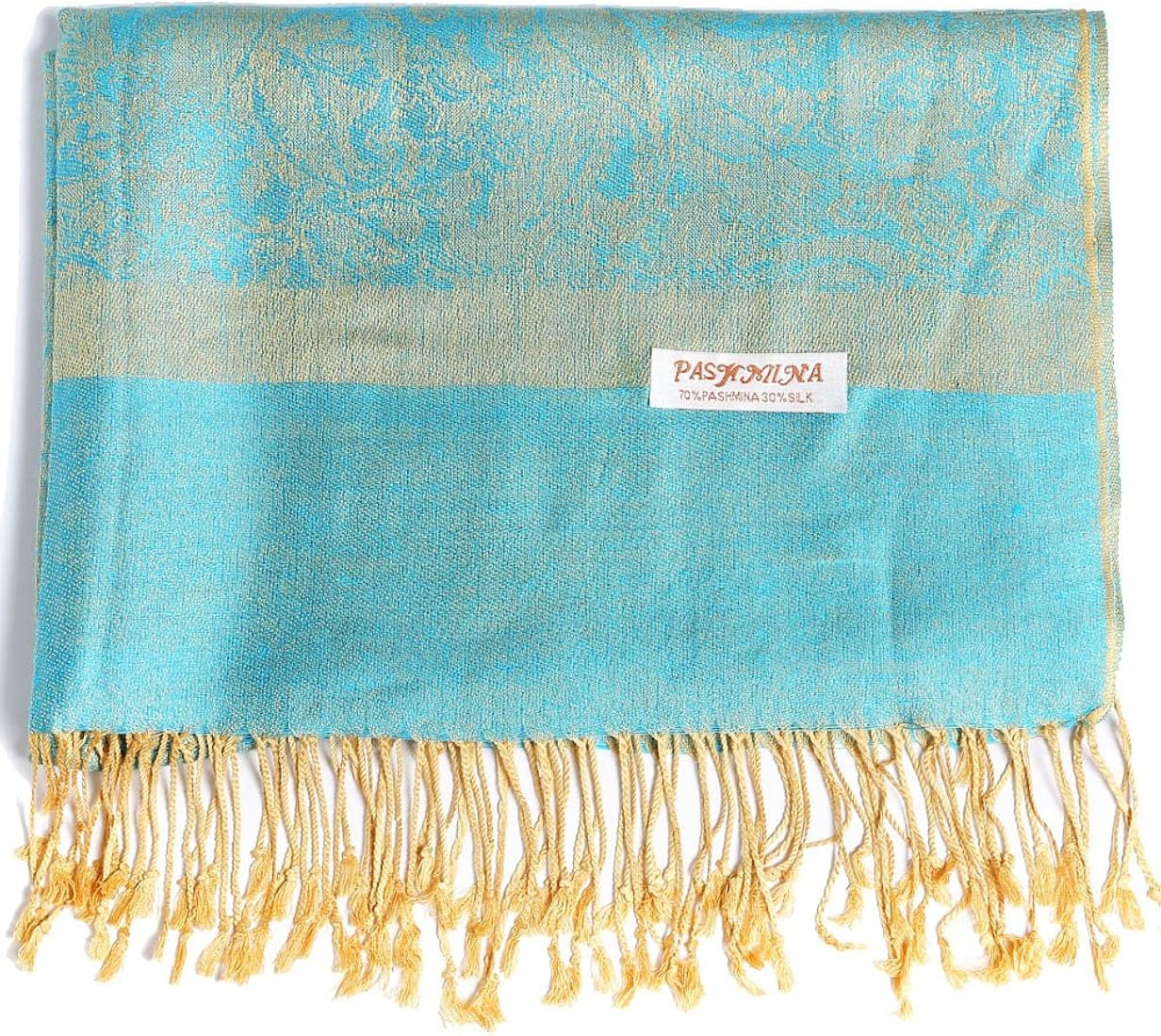 Paisley Pashmina Silk Scarf Shawl Jacquard Cashmere Wrap Stole Two Tones Reversible | Amazon (US)