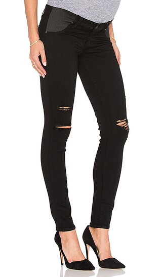 PAIGE Verdugo Ultra Skinny in Black Shadow Destructed | Revolve Clothing (Global)