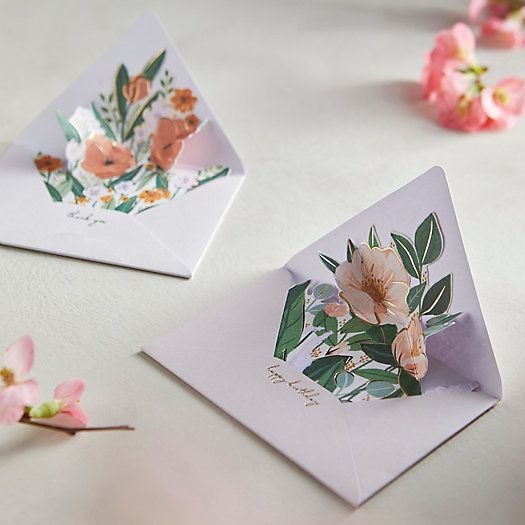 Floral Bouquet Pop Up Cards, Set of 8 | Terrain