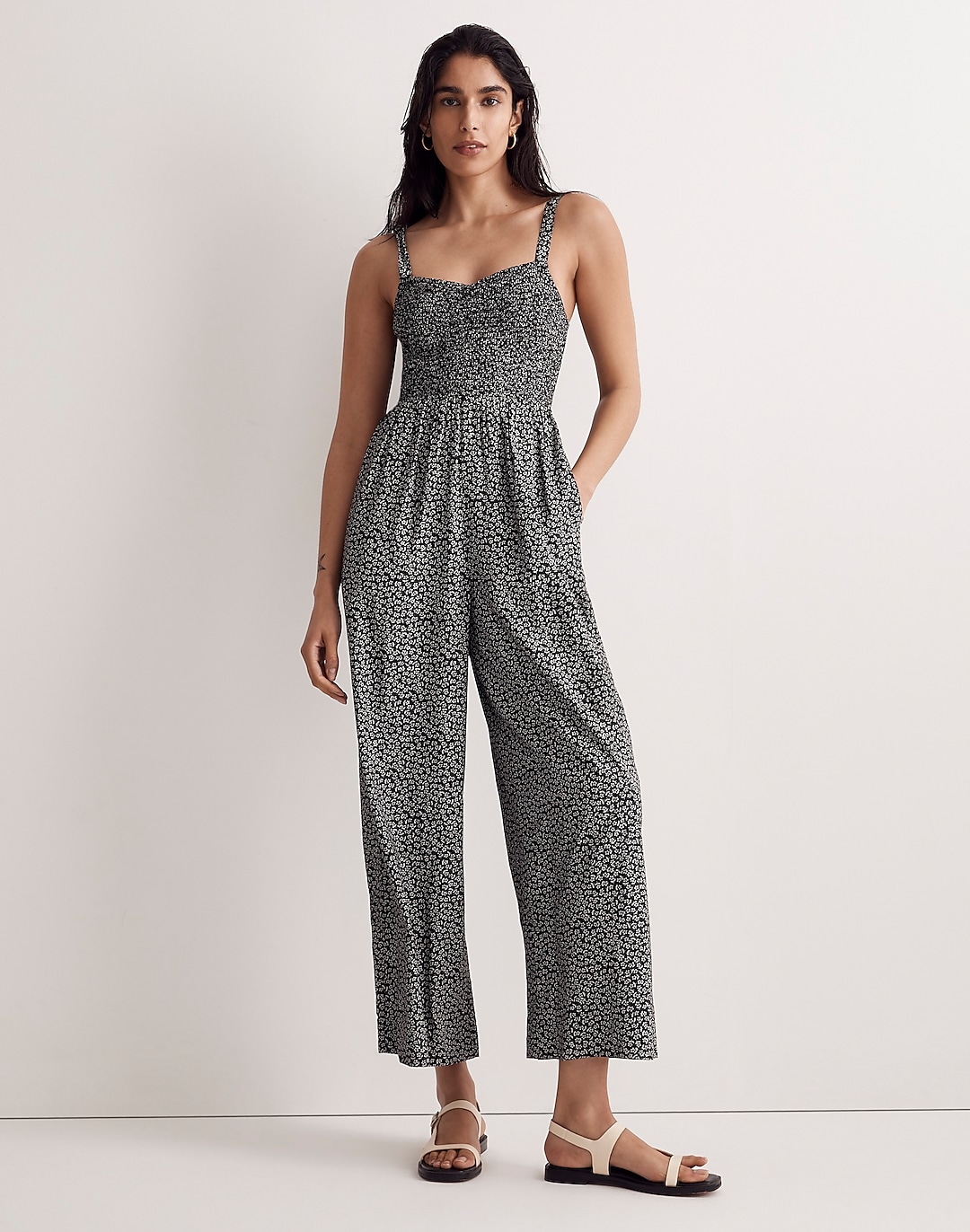 Lucie Wide-Leg Jumpsuit in Micro Daisy | Madewell