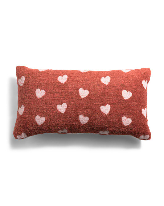14x24 Gauze Bow Heart 3d Embroidery Pillow | TJ Maxx