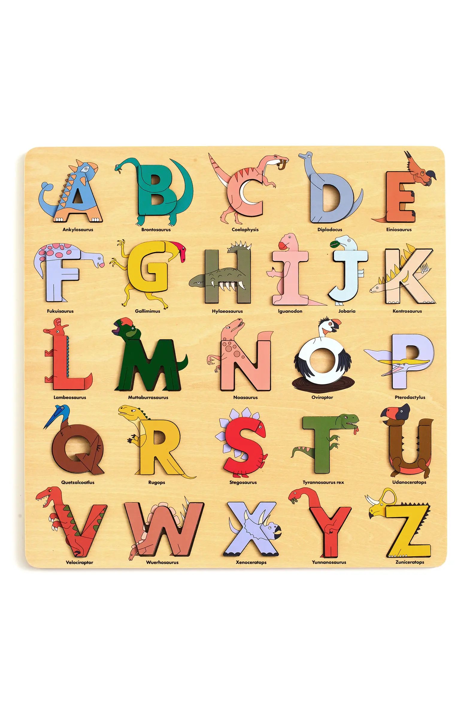 Alphabet Legends Dino Wooden Alphabet Puzzle | Nordstrom | Nordstrom