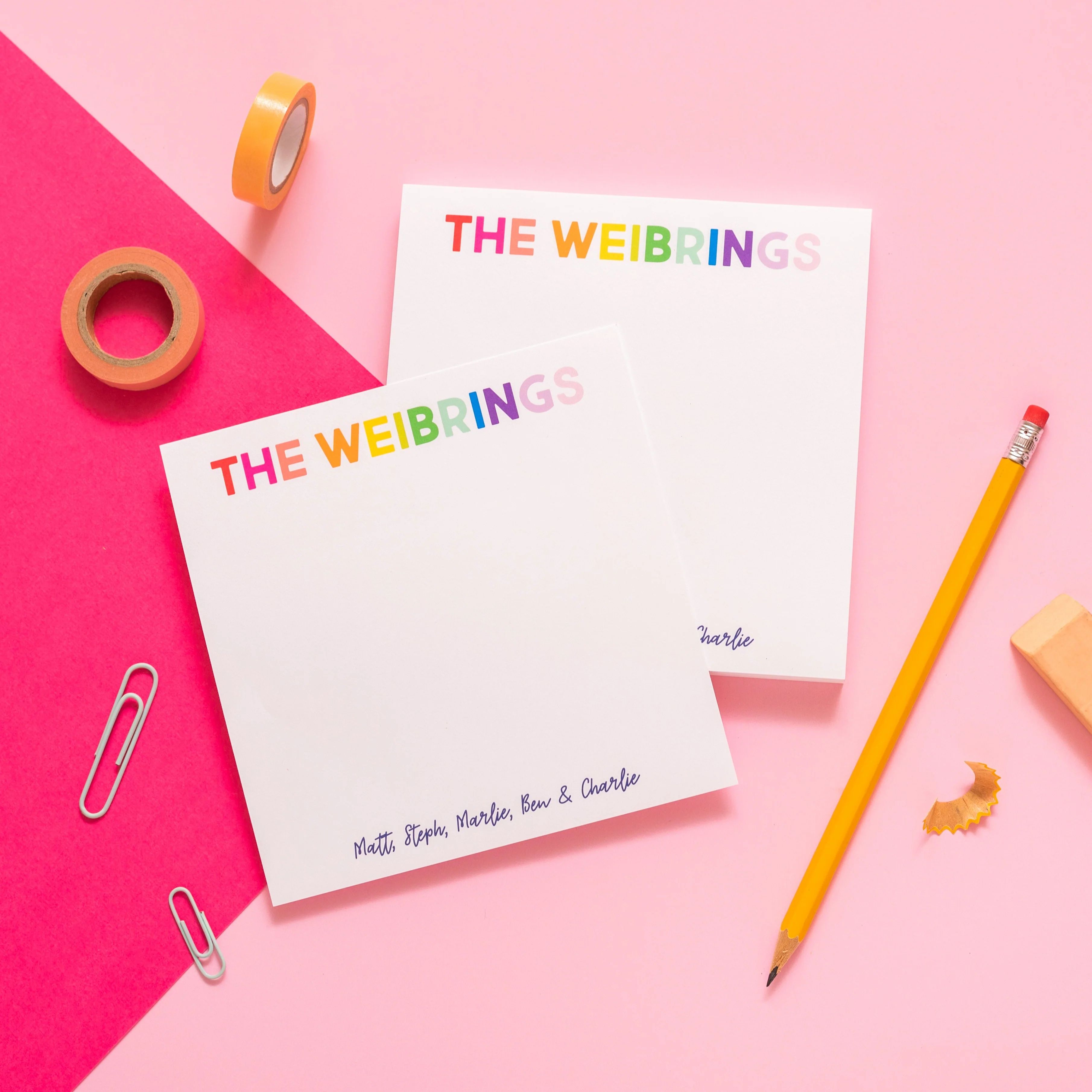 Rainbow Personalized Notepad | Joy Creative Shop