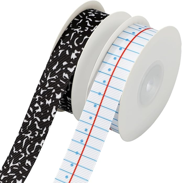 Whaline Back to School Grosgrain Ribbon 0.8 Inch Notebook Composition Decorative Fabric Wrapping ... | Amazon (US)
