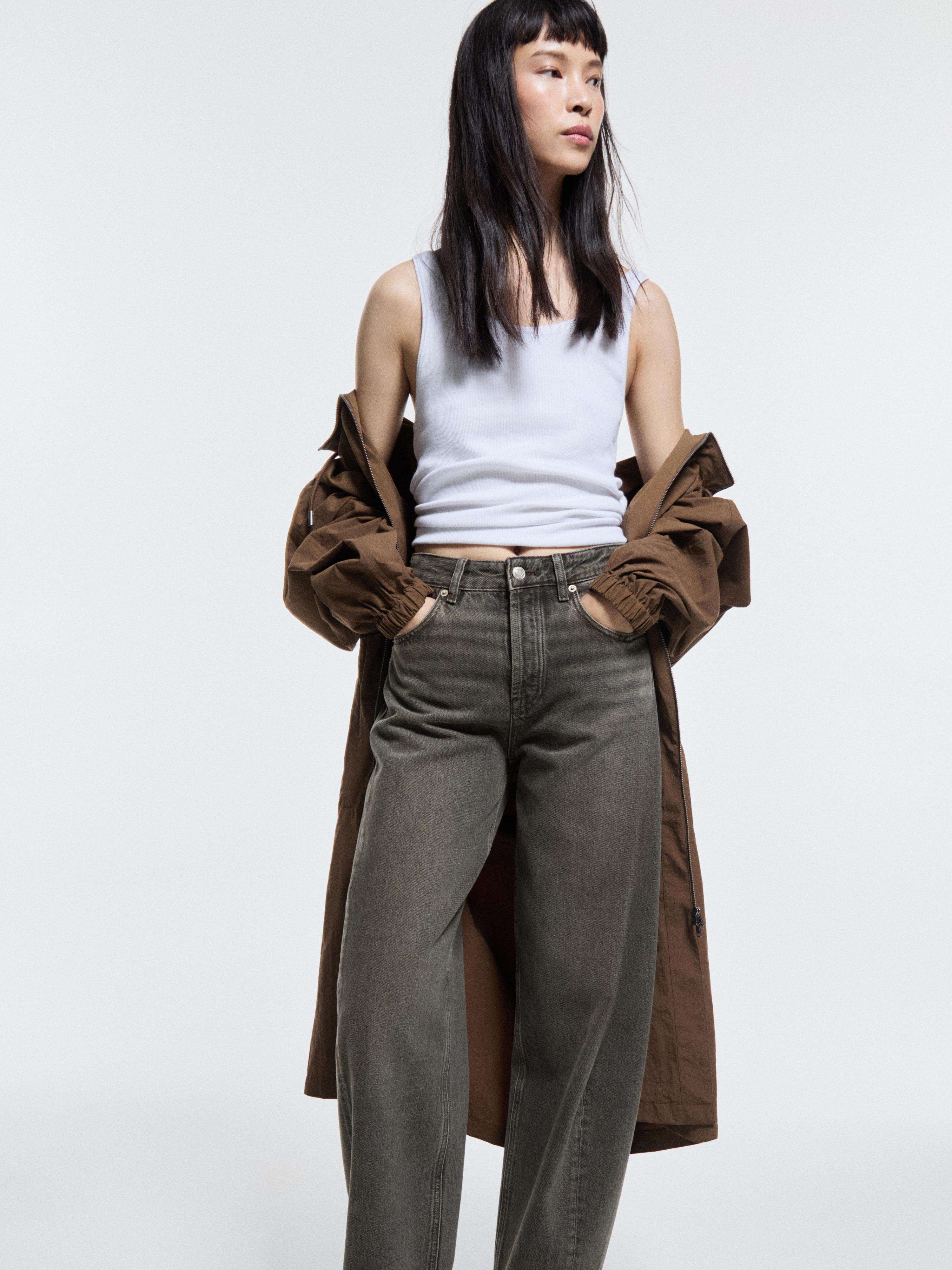 Mid-rise balloon fit jeans | Massimo Dutti UK