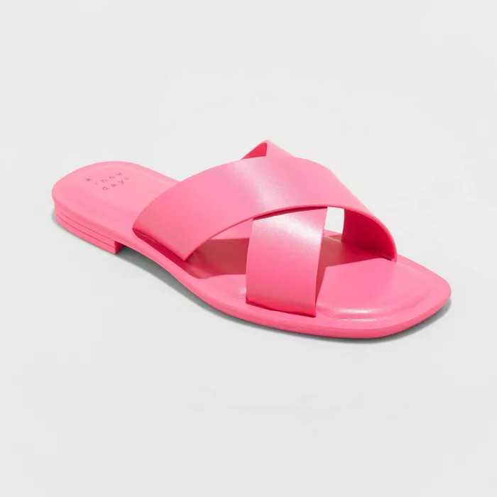 Women's Lennon Crossband Slide Sandals - A New Day™ | Target