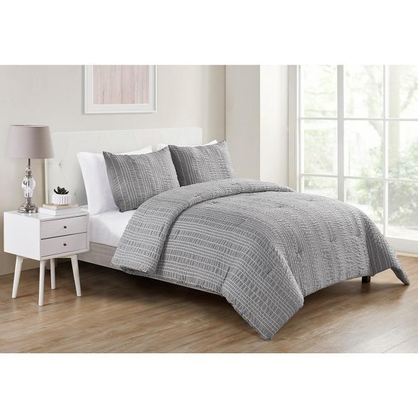 VCNY Home Delaney Seersucker Stripe Comforter Set | Target