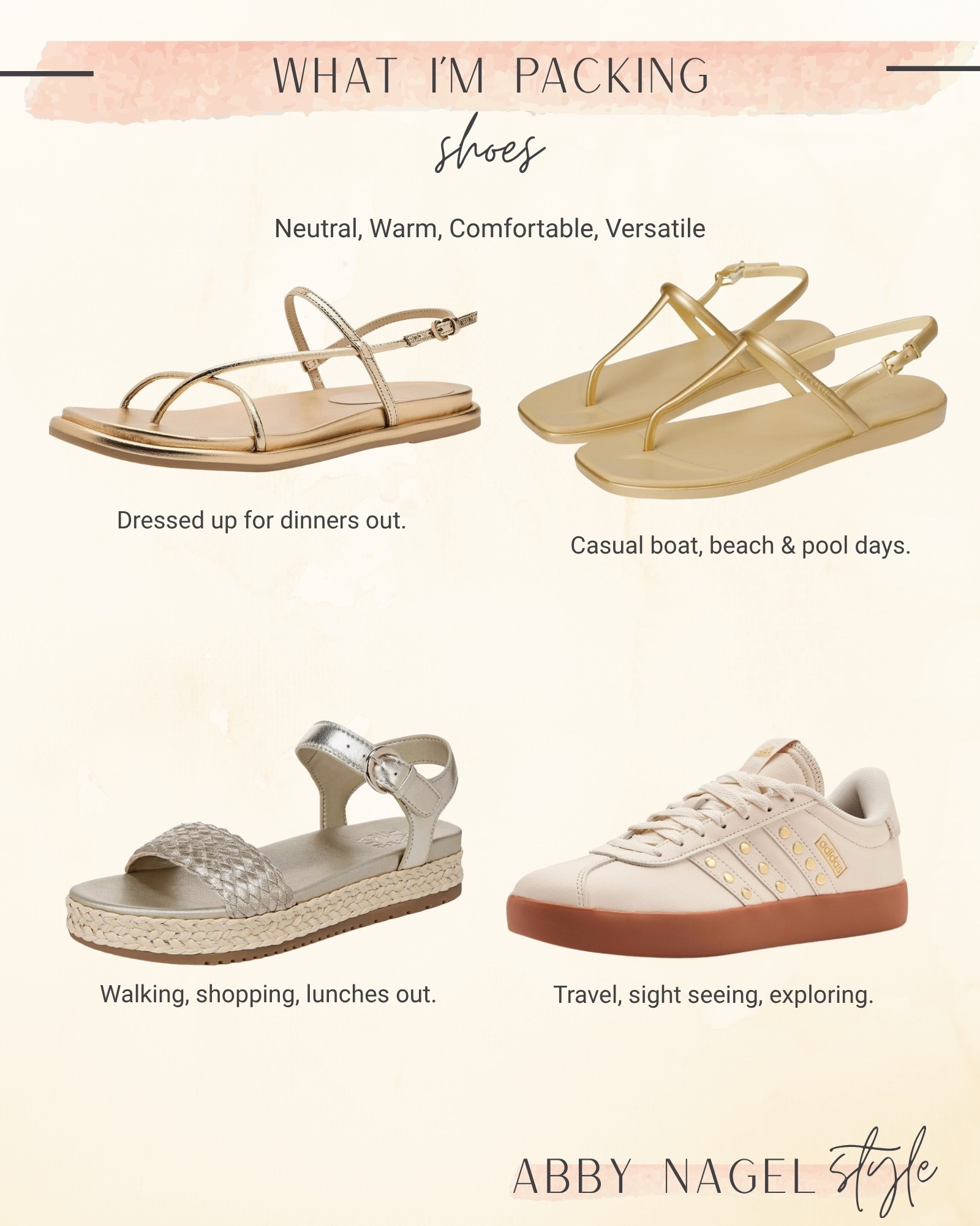 The shoes I’m packing for Italy in the summer!