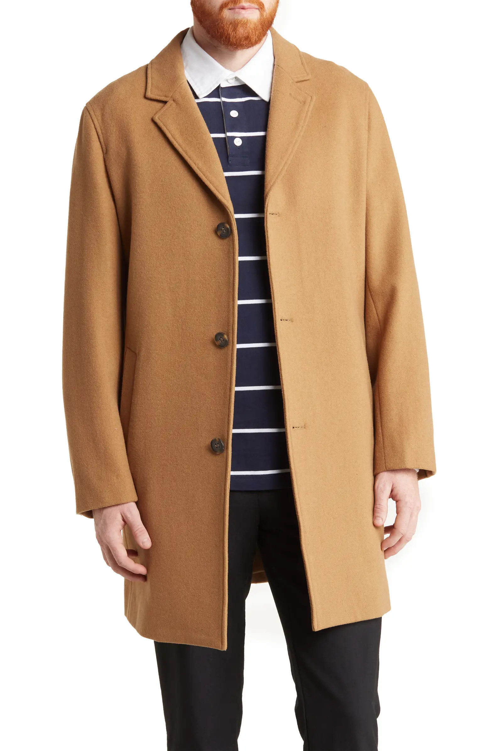 Wool Blend Melton Classic Topper | Nordstrom Rack