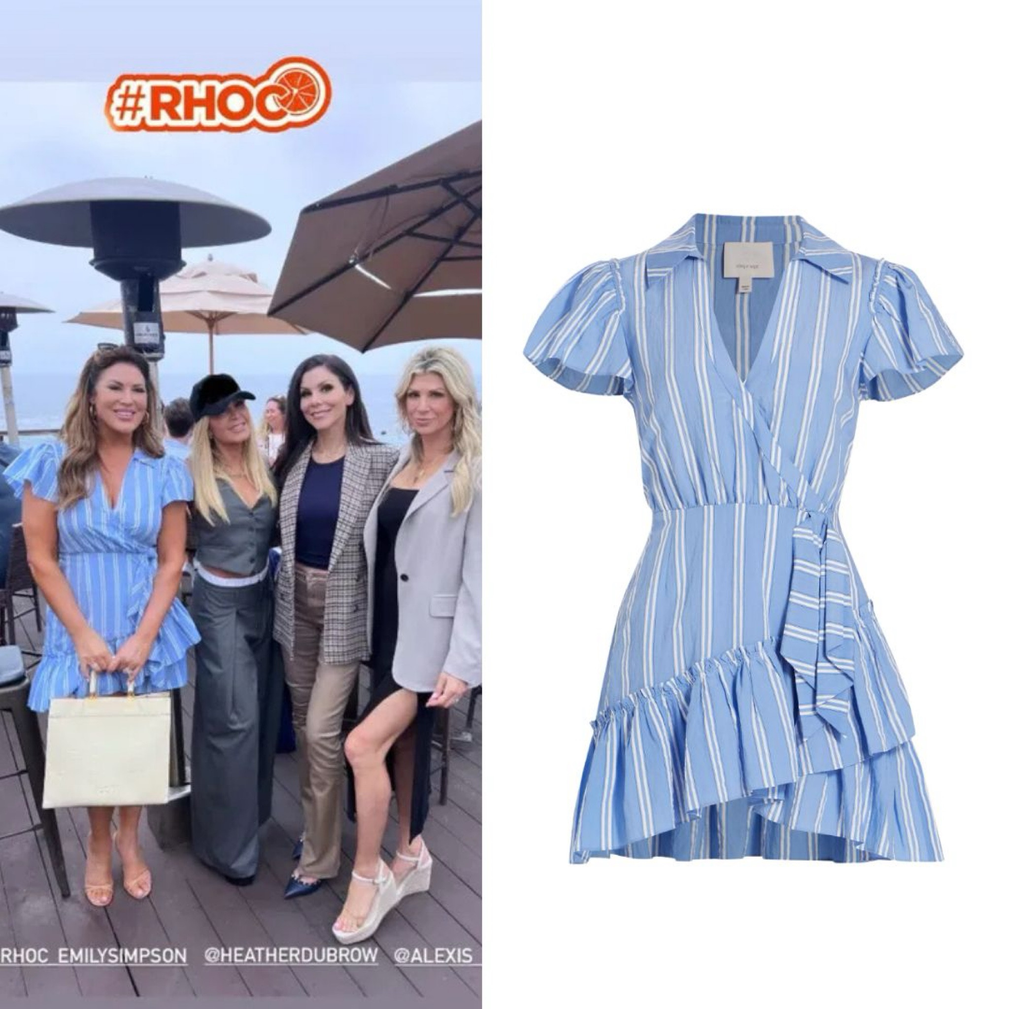 Emily Simpson’s Blue Striped Mini Dress