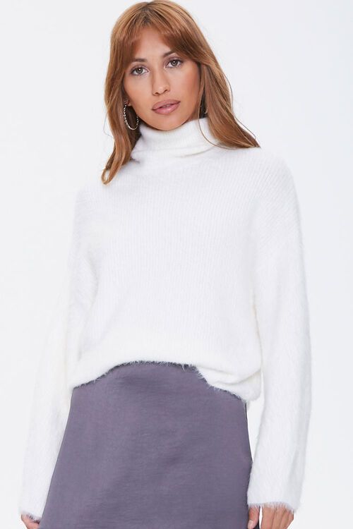 Fuzzy Knit Turtleneck Sweater | Forever 21 (US)