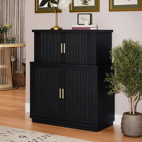 Beautiful Drew Bar Cabinet by Drew Barrymore, Black Finish | Walmart (US)