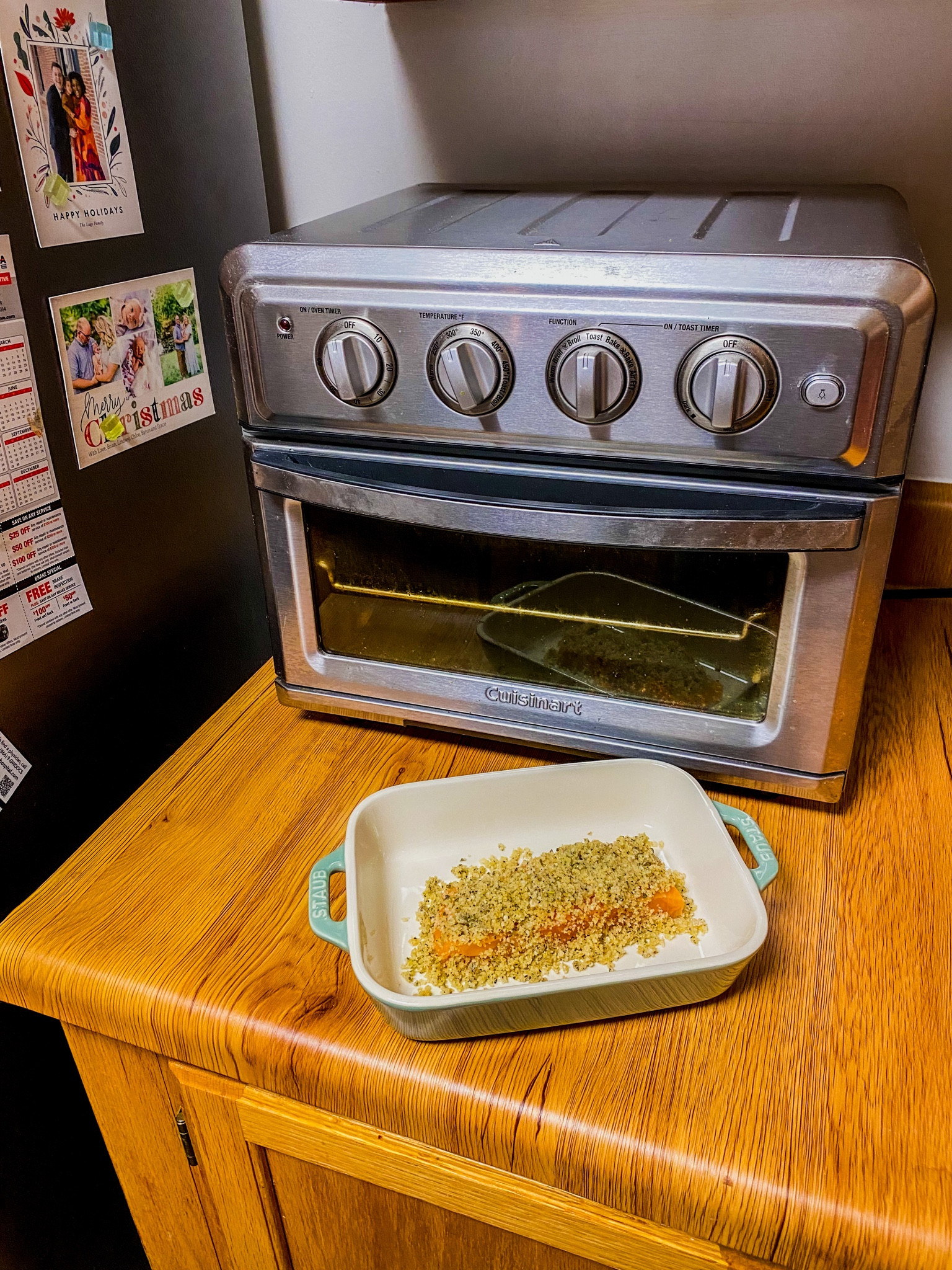 The newest version of my air fryer-toaster is on sale. With limited counter space in my apartment kitchen, I love that this is a combo. I use this almost everyday between roasting vegetables and toasting bagels.
Also linking my Staub baking dish that I’m using here to make salmon. // air fryer on sale, toaster on sale, countertop appliances, apartment must haves, ceramic baking dish set, staub dish set

#LTKhome #LTKfindsunder100 #LTKsalealert