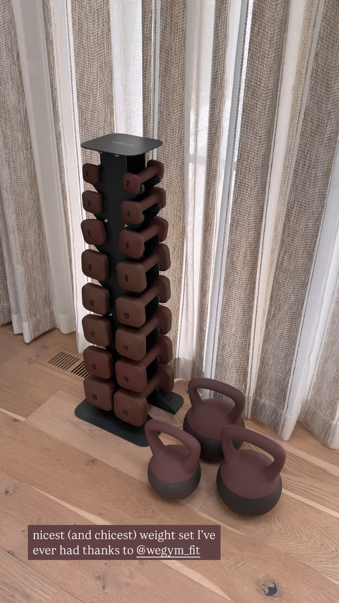 Nicest & chicest weight set I've ever had🤎 

 #LTKActive #LTKHome