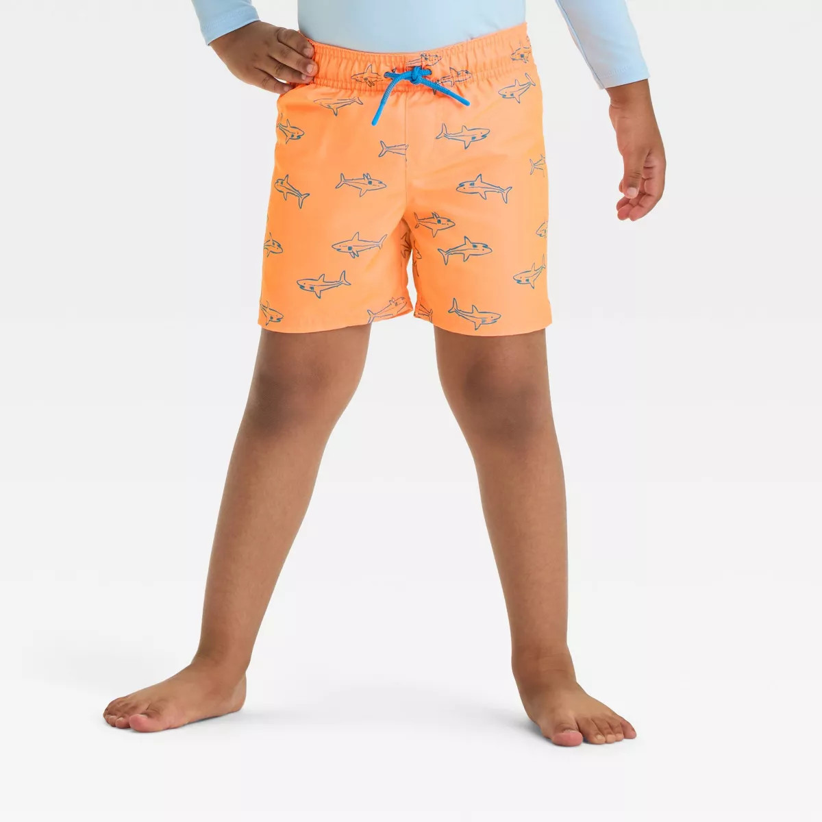 Toddler Boys' Water Reactive Shark Swim Shorts - Cat & Jack™ Orange 2T | Target