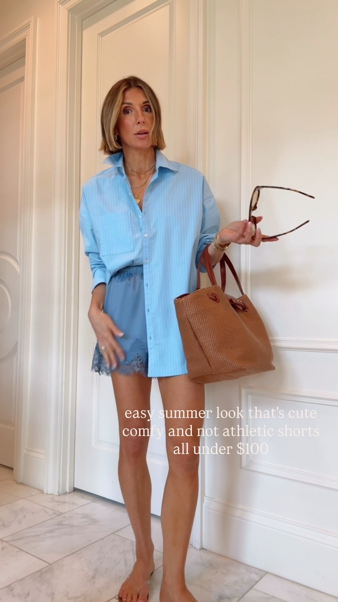 Easy summer look all these items are under $100. I'm wearing size xs in shorts and small in my top

#LTKgrwm