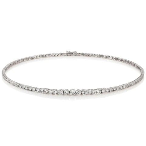 The Moissanite Graduated 'Diamond' Collar | Heavenly London