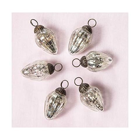 Luna Bazaar Mini Mercury Glass Ornaments (1 to 1.5-inch, Silver, Lucy Design, Set of 6) - Great G... | Amazon (US)