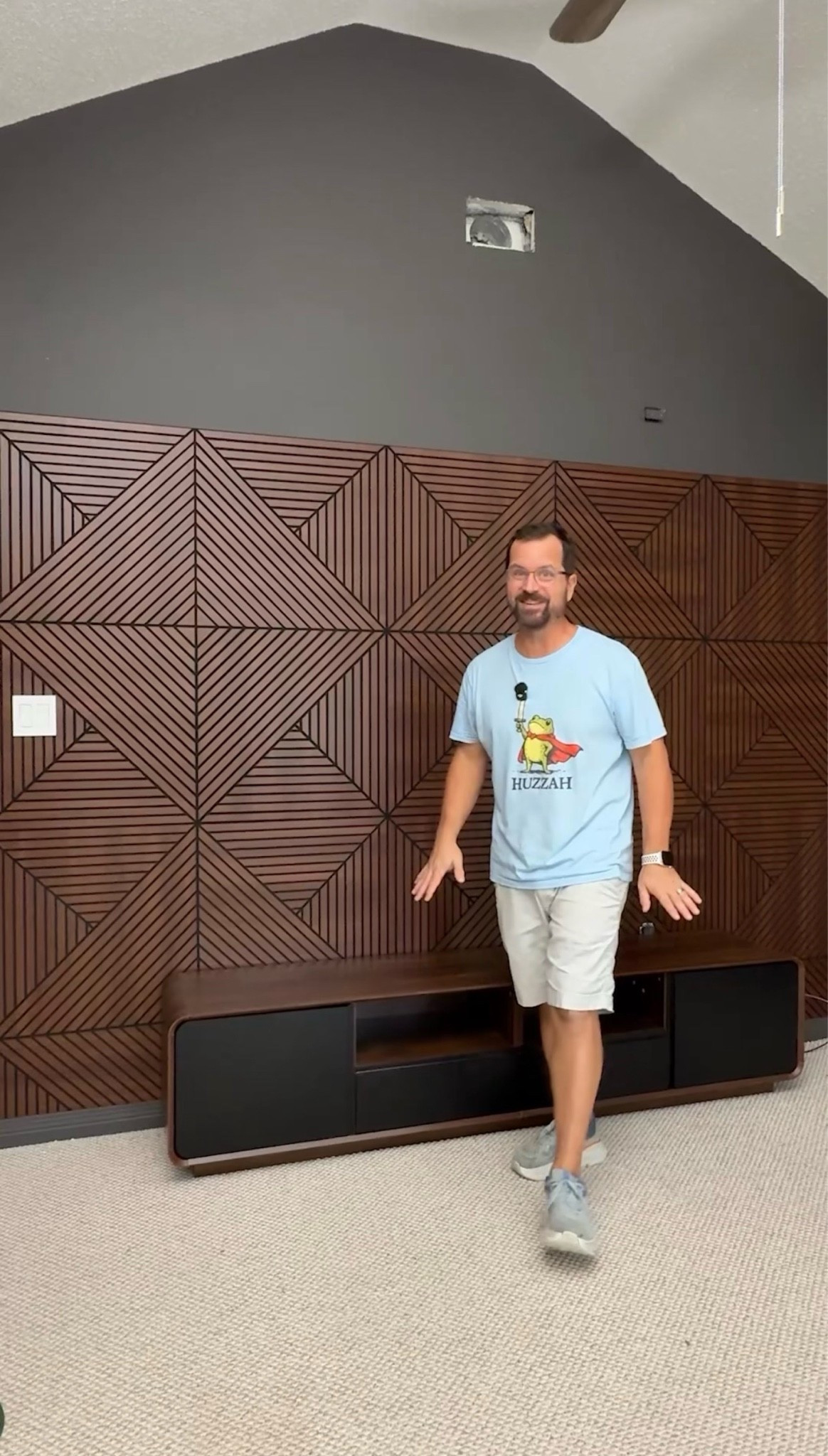 Console table, wood look wall panels, Behr paint color: Intellectual, game room ideas, game room makeover

#LTKHome #LTKSaleAlert #LTKMens