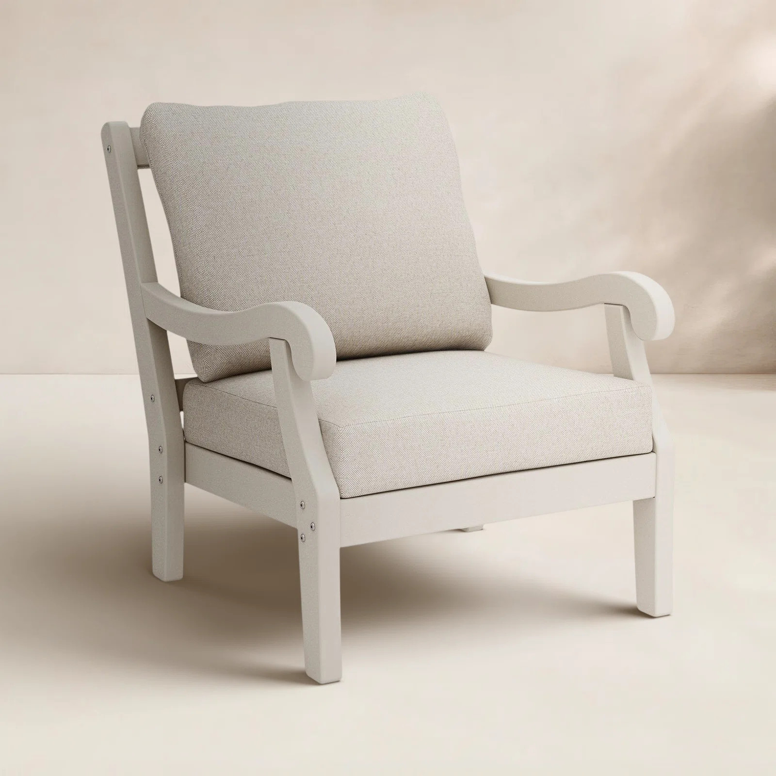 POLYWOOD x Birch Lane Verlyn Deep Seating Chair in Sand / Dune Burlap | Birch Lane