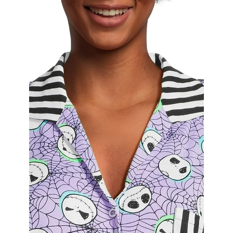 Disney Nightmare Before Christmas Women's Top and Shorts Pajama Set, 2-Piece, Sizes XS-3X | Walmart (US)