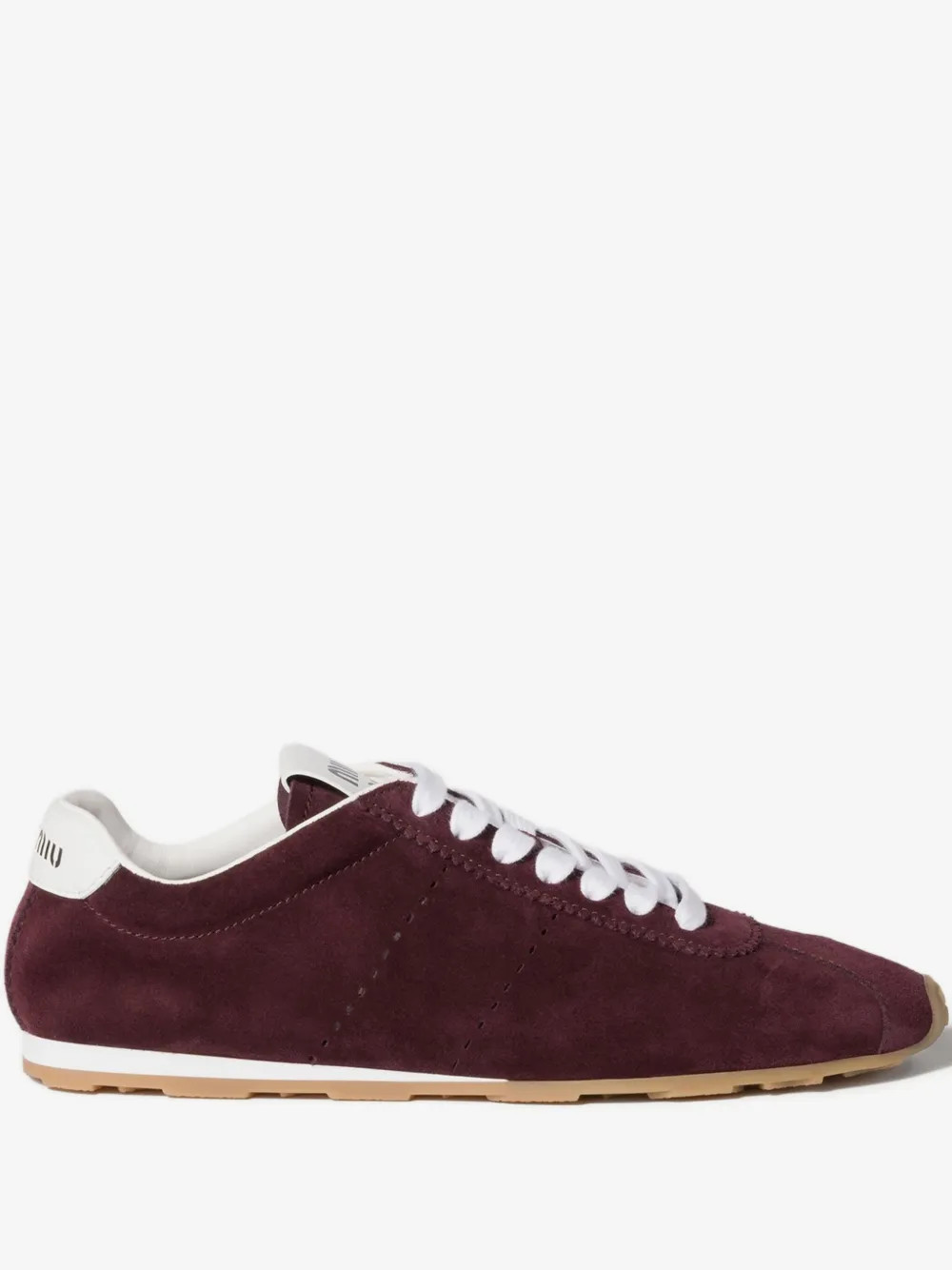 Miu Miu Plume suede sneakers - Red | Farfetch Global