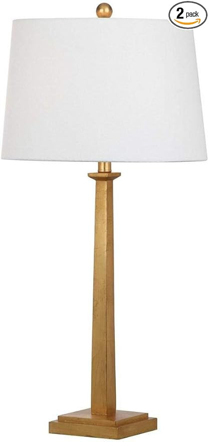 SAFAVIEH Lighting Collection Andino Gold 32-inch Bedroom Living Room Home Office Desk Nightstand ... | Amazon (US)