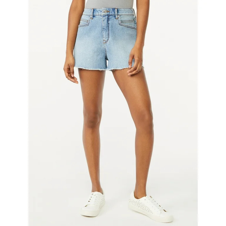 Scoop Women's Charlotte Vintage High Rise Shorts - Walmart.com | Walmart (US)