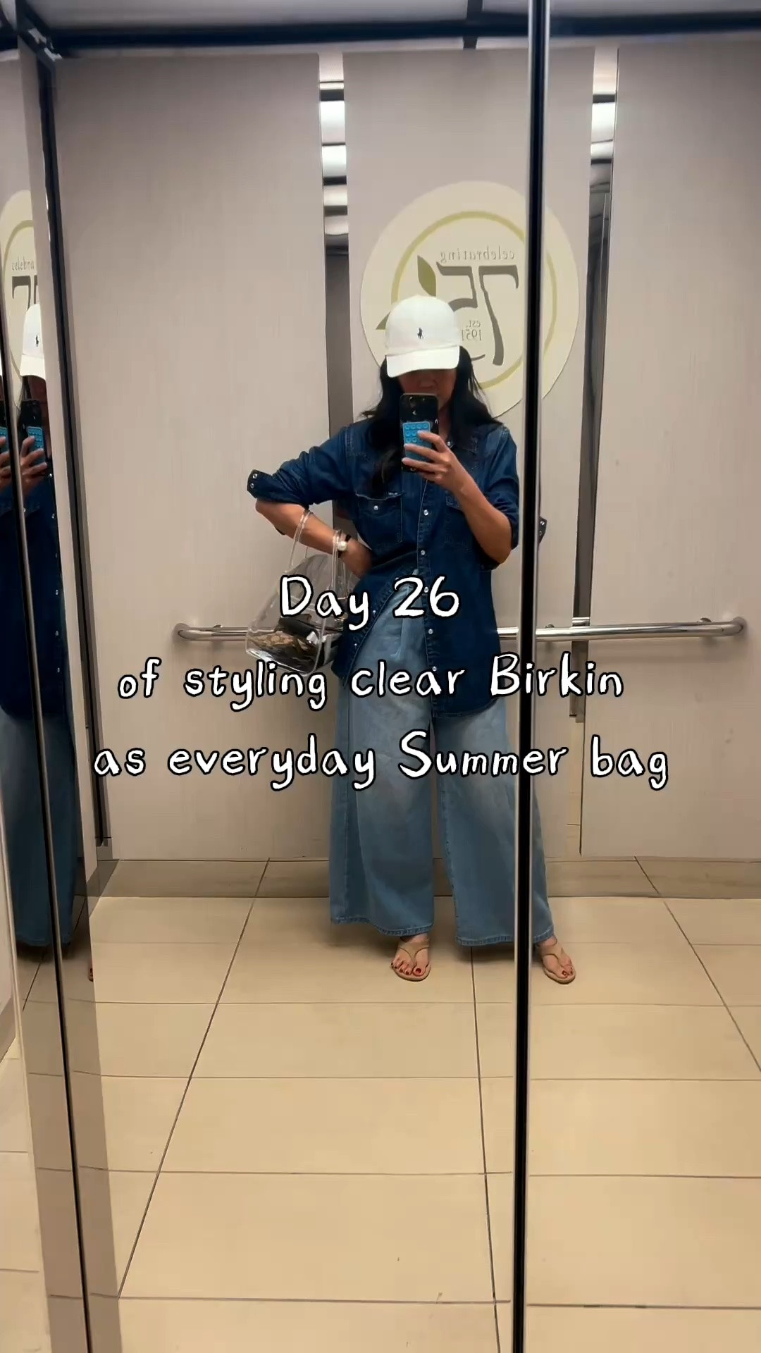 Day 26 of clear jelly Birkin.
My for today is denim on denim.

#LTKootd #LTKOver40