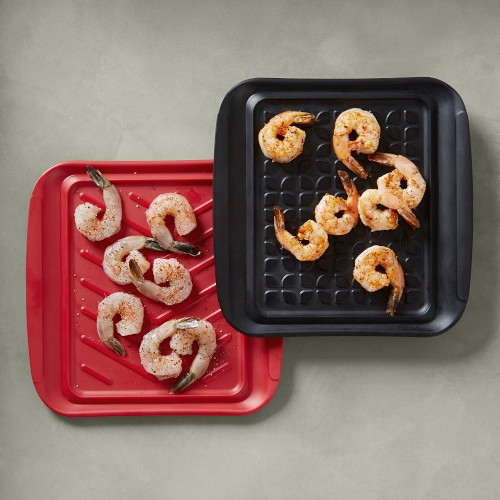 Grill Prep Trays, Set of 2, Small, Red & Black | Williams-Sonoma