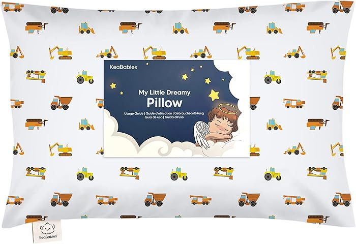 Toddler Pillow with Pillowcase - 13x18 My Little Dreamy Kids Travel Bed Pillows for Sleeping, Org... | Amazon (US)