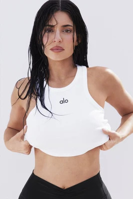 Aspire Tank Top in White/Black, Size: Small | Alo YogaÂ® | Alo Yoga