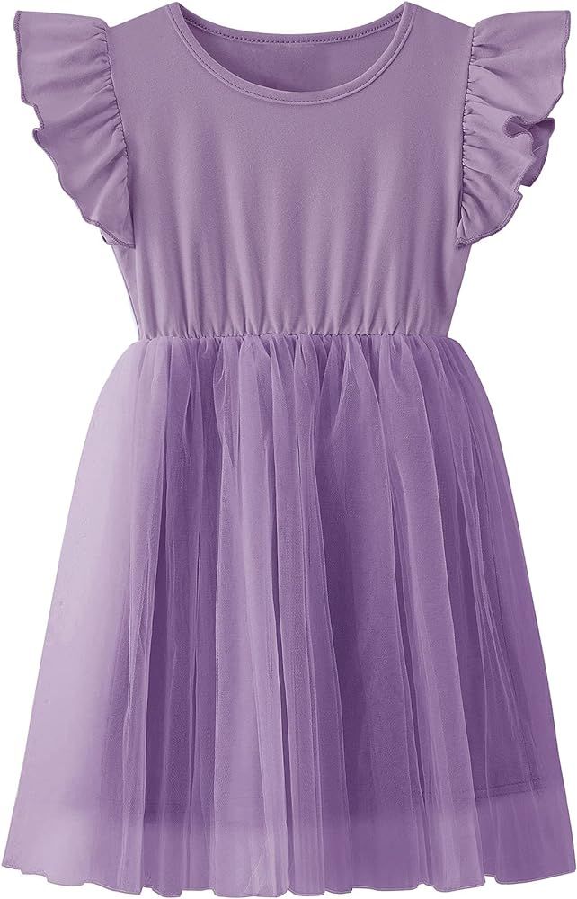 TWKIOUE Toddler Baby Girl Tutu Tulle Dress Sleeveless Fluffy Cute Party Sundress | Amazon (US)