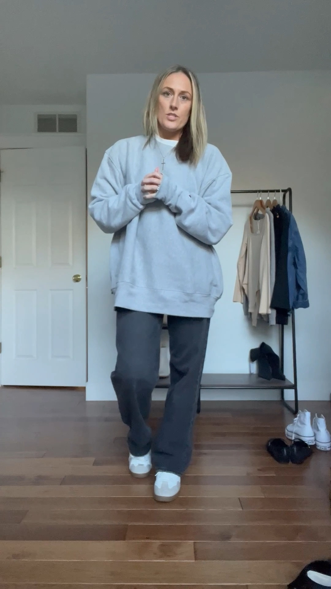 Sweatshirt is an XL.

Fall outfit. Everyday outfits. Easy outfits. Easy outfit ideas. Neutral basics. Fall outfits. Fall outfit idea. Casual outfits. Basic mom outfit. Casual outfit idea. Casual outfit. Everyday outfit. Mom outfit. Oversized sweatshirt. Baggy jeans. Sneakers. Quilted bag. 

#LTKFindsUnder100 #LTKSeasonal #LTKFindsUnder50