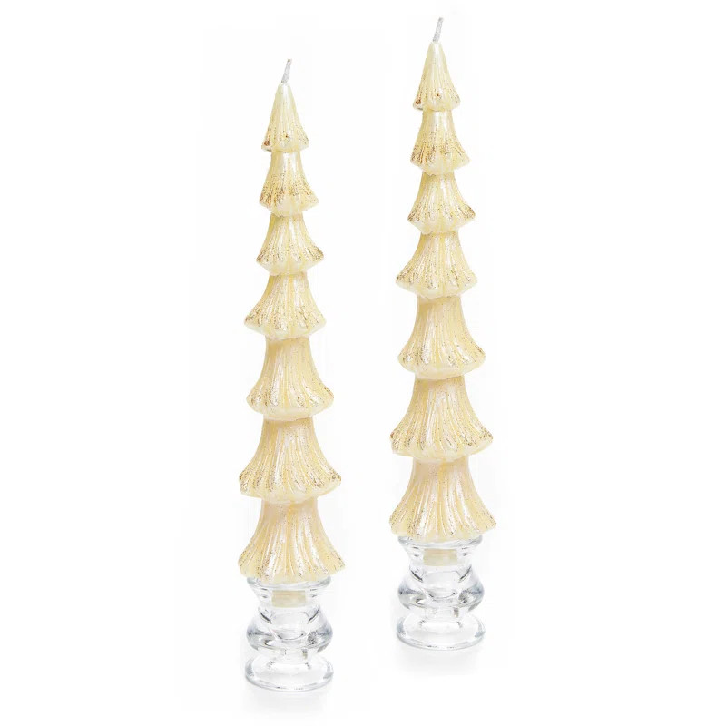 Tree Dinner Candles -12"" - Set Of 2 | Wayfair North America