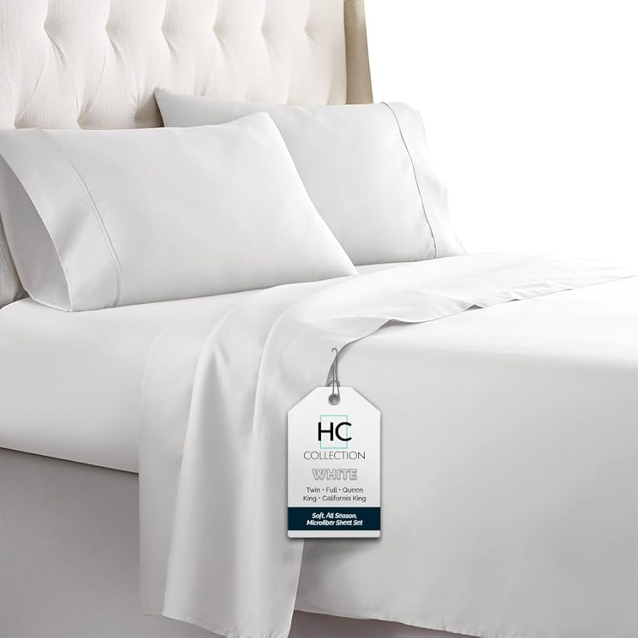 HC COLLECTION King Size Sheets Set - Bedding Sheets & Pillowcases w/ 16 inch Deep Pockets - Fade ... | Amazon (US)