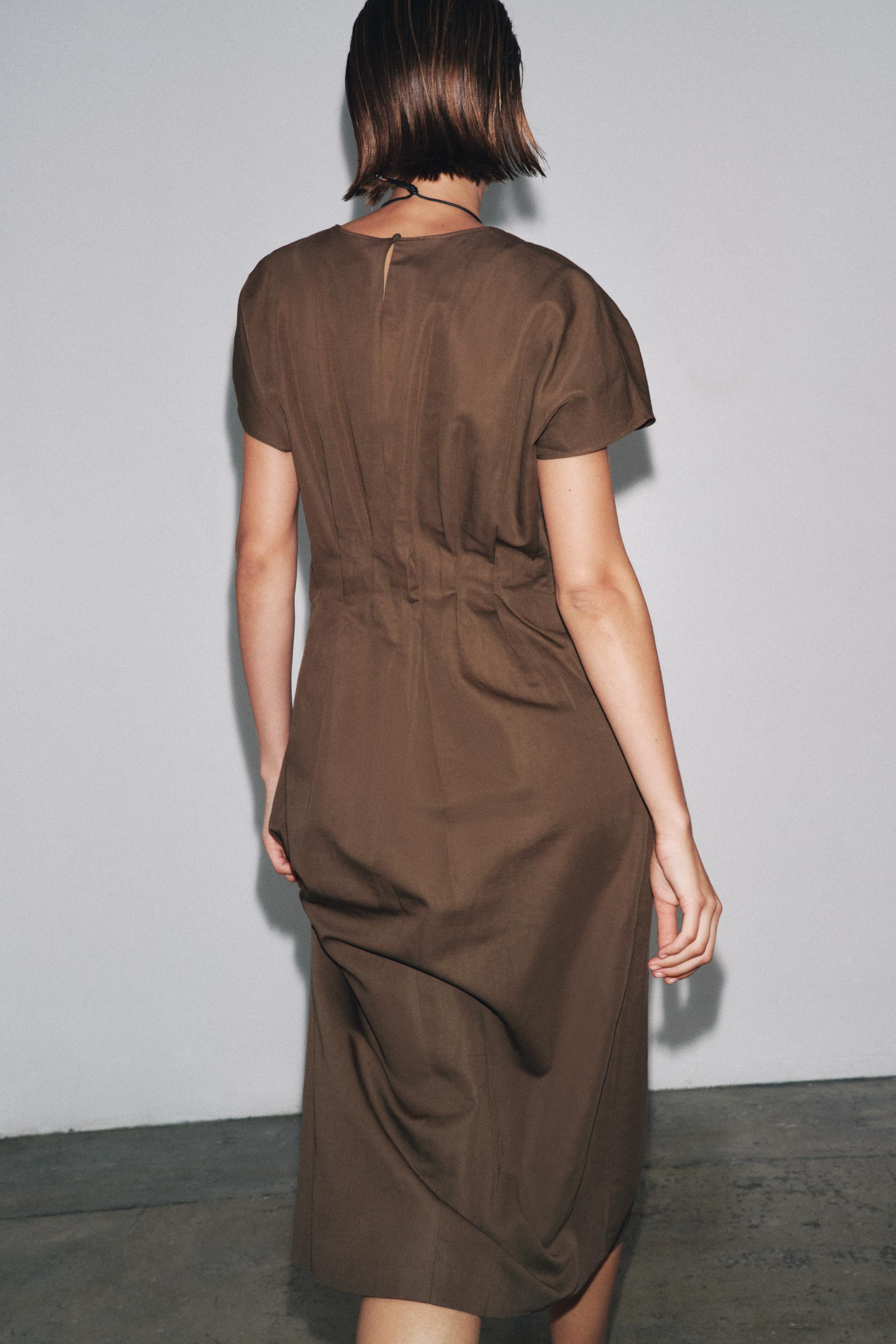 ZW COLLECTION PLEATED MIDI DRESS | Zara US