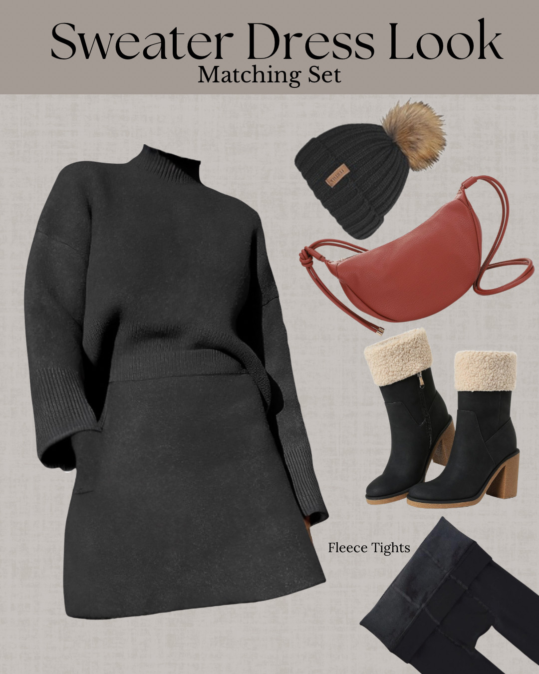 Sweater dress matching set that makes winter outfits feel easy. Warm boots and fleece tights keep everything comfortable for cold days.


#SweaterDress #WinterOutfit #MatchingSet #CozyStyle #ColdWeatherOutfits #LTKStyle #LTKWinter 

 

#LTKootd