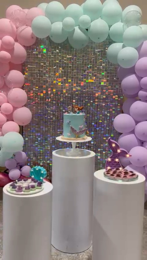 Sophie’s little mermaid theme turned out so cut 🎉🧜‍♀️Ballon garland, backdrop, cake and table decor all linked!
#birthdayparty #kidsbirthday #birthdaydecor

#LTKfamily #LTKparties #LTKkids