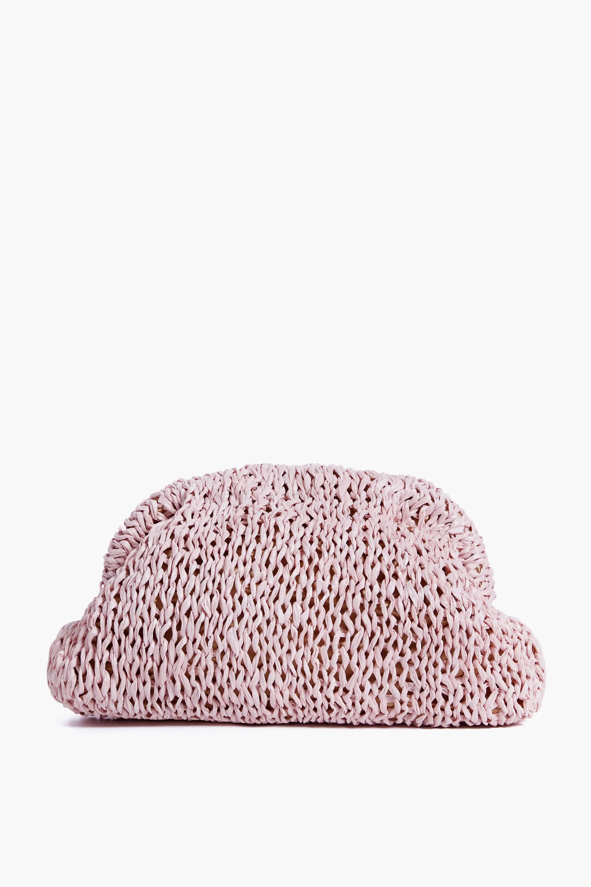 Pale Pink Raffia Game Clutch | Tuckernuck (US)