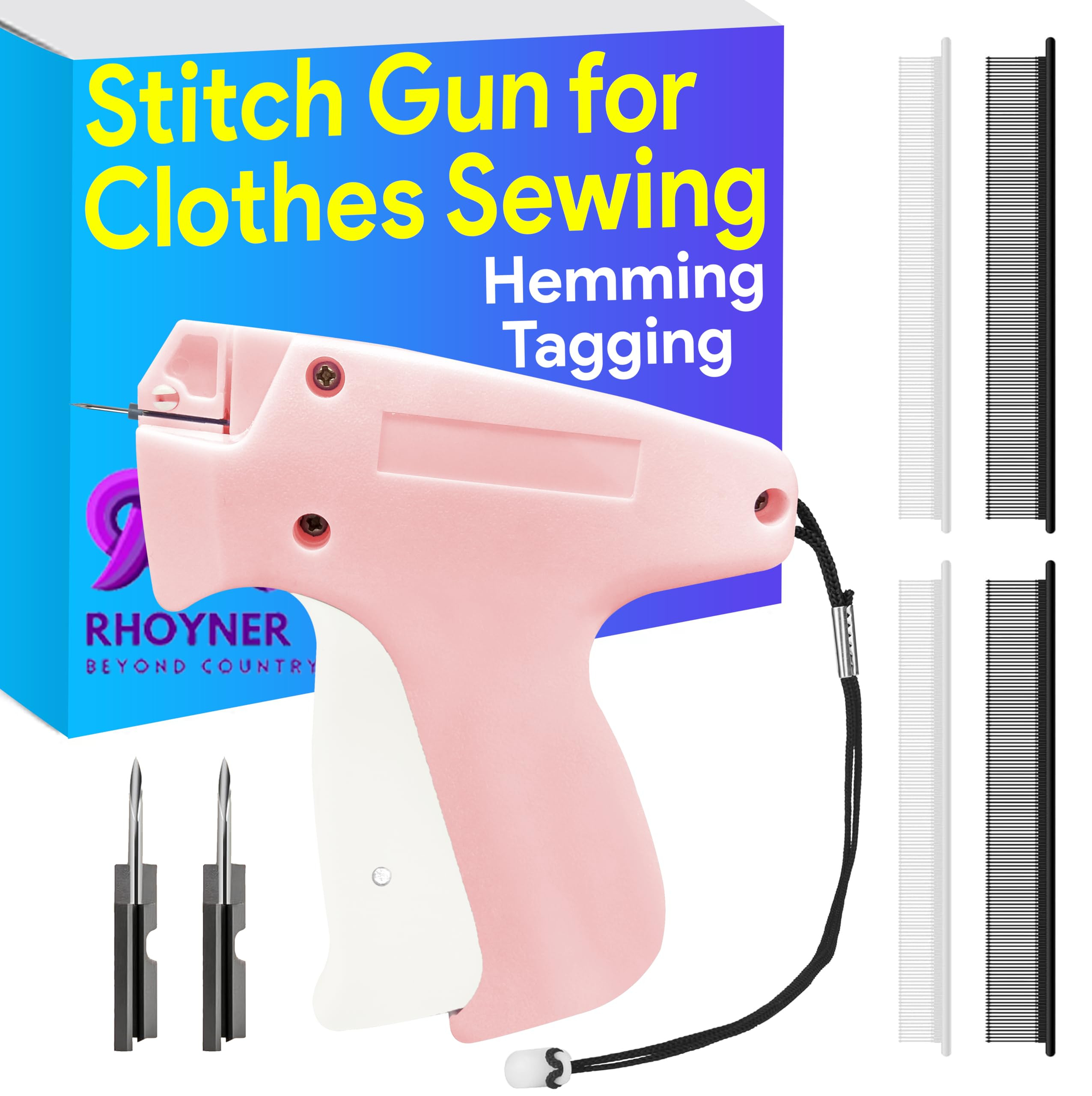Premium Micro Stitch Gun for Clothes Sewing, Tagging - Hemming Tool - Quick Stitch Sewing Gun - S... | Amazon (US)