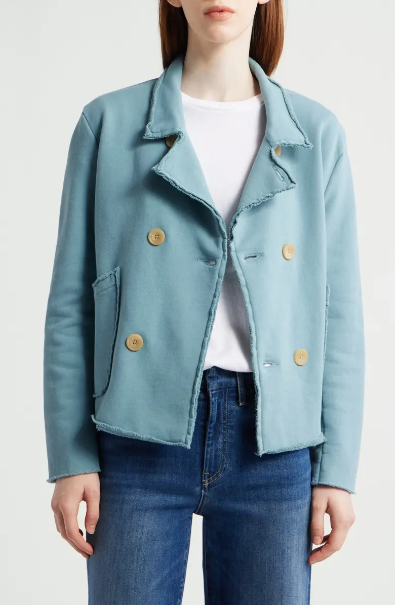 Frank & Eileen Mini Belfast Crop Knit Peacoat | Nordstrom | Nordstrom