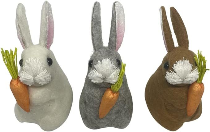 AXI 3 pcs Easter Bunny Rabbit Set, Easter Decor Figurine, Easter Decorations for The Home, Spring... | Amazon (US)
