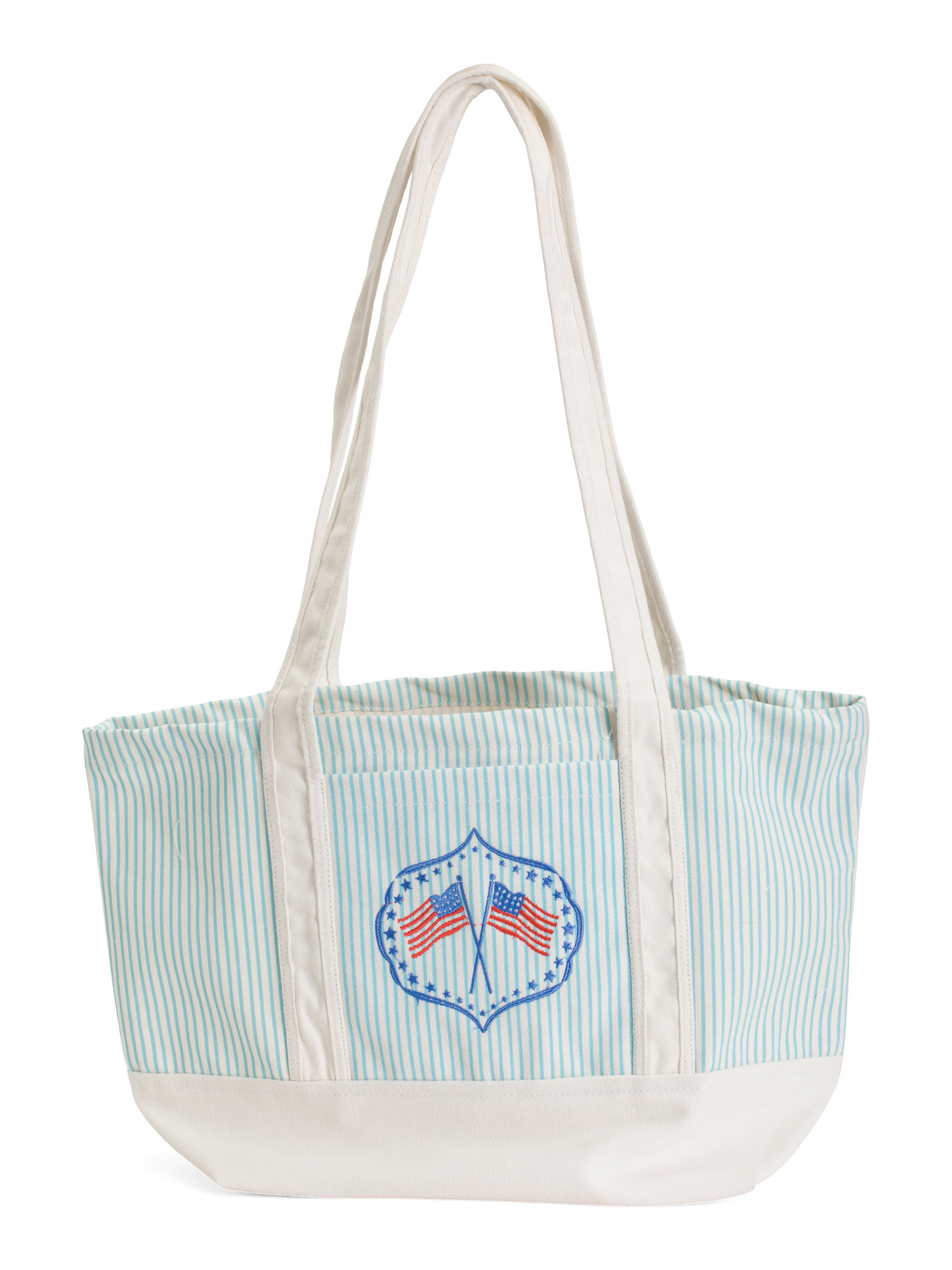 Canvas Ribbon Flag Tote Bag | TJ Maxx