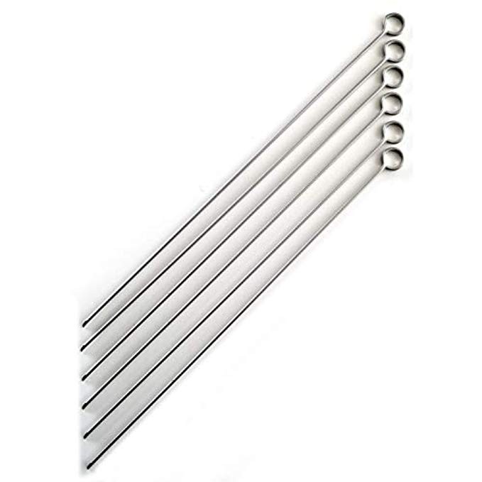 Norpro 1934 Stainless Steel 14-Inch Skewers, Set of 6, Silver | Amazon (US)