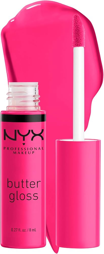 NYX PROFESSIONAL MAKEUP Butter Gloss, Non-Sticky Lip Gloss - Summer Fruit (Hot Pink) | Amazon (US)