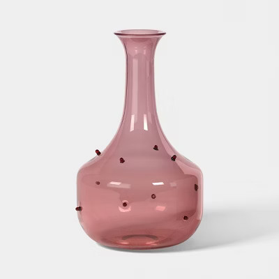 54.1 fl oz Glass Decanter Pink with Red Dots -Threshold™ | Target