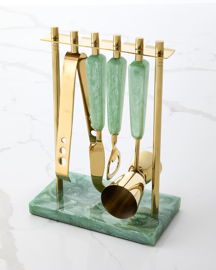Asher Asher Bar Tools Set with Stand, 4-Piece Set | Neiman Marcus