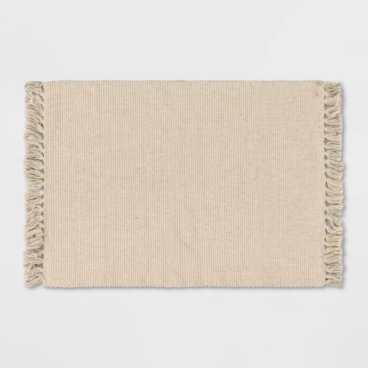 Rib Weave Placemat - Threshold™: Washable Cotton & Linen, Solid Rectangle, Multicolored, 19"x14... | Target